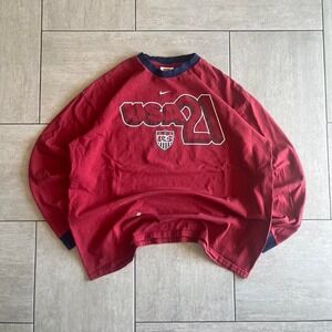 Nike Team USA Soccer Landon Donovan 21 Long Sleeve Shirt Red Mens XL